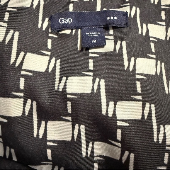 Gap Black White Houndstooth Tie Waist Tank Top - Picture 5 of 6